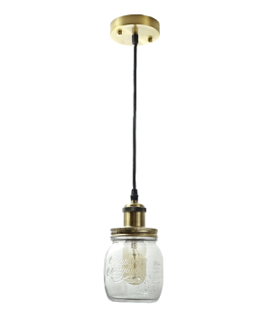 Lampa Rustykalna Słoik Wisząca Loft Jar'o'Light Mały E27