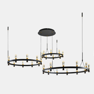 Czarna Lampa Wisząca Almelo LED