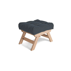 Pufa WoodMan Allegro z drewna bukowego, grafit, SKU 491