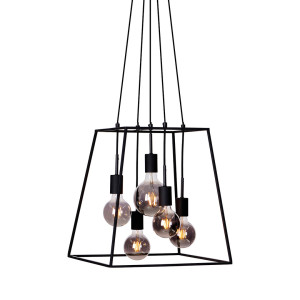 Czarna Lampa Wisząca Almodovi
