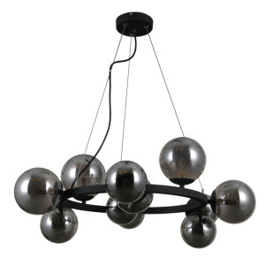 Czarna Lampa Wisząca Montora G9 11-punktowa