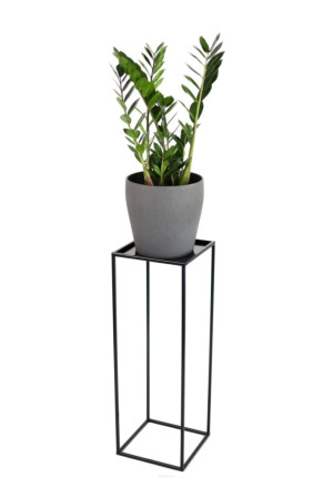 Kwietnik metalowy stojący JAKPOL loft czarny 70 cm na 1 donicę