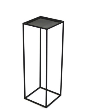 Kwietnik stojący JAKPOL loft metalowy czarny 100 cm na 1 donicę