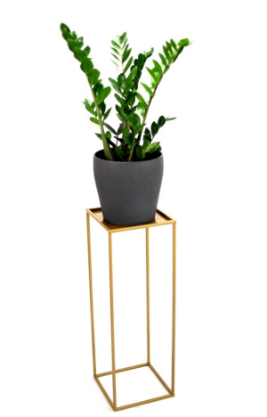 Kwietnik metalowy JAKPOL loft na 1 donicę 70 cm złoty stalowy