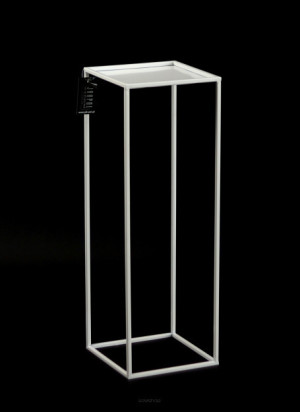Kwietnik metalowy JAKPOL loft na 1 donicę 70 cm biały