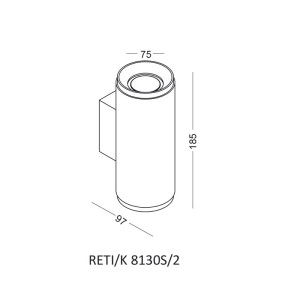 Lampa ścienna RETI/K 8130S/2