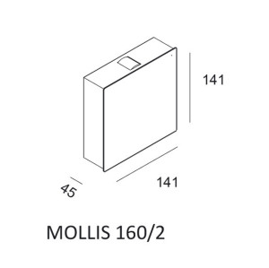 Lampa ścienna MOLLIS 160/2