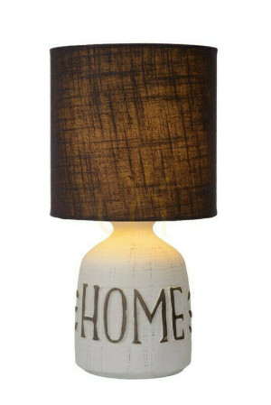Lampa stołowa Lucide COSBY biało-brązowa ceramiczna Japandi 32,5 cm 47503/81/31