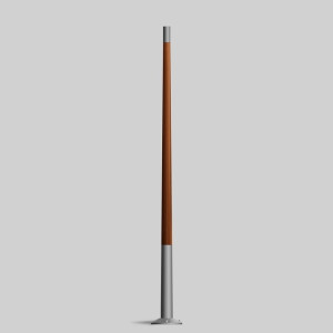 BEGA 71195A Słup drewniany Srebrny