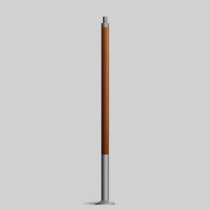 BEGA 71197A Słup drewniany Srebrny