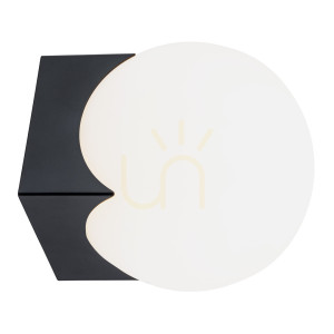 Kinkiet ARGON AUSTIN opal mat czarny mat E14 4715