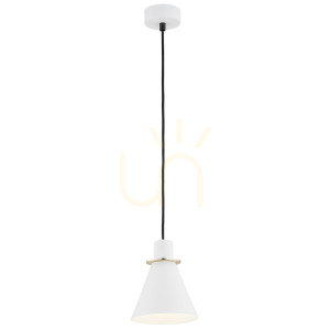 Lampa wisząca Argon Beverly biała struktura mosiądzowana 4680