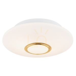 Plafon Argon Chicago 2xE27 Opal Mat Biały Mosiądzowany 400 mm 1030
