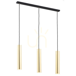 Lampa wisząca Argon Gomera Plus 3xGU10 mosiądz czarny 6113