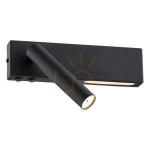 Kinkiet Argon Jasper czarny struktura G9 LED regulowany 1035