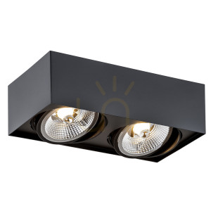 Plafon Argon Rodos Plus 2xGU10 czarny struktura 1049 BZ