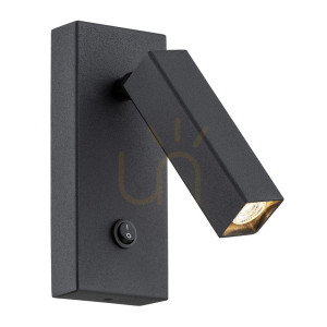 Kinkiet Argon ROCK czarny struktura G9 4723