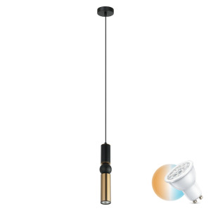 Czarna Lampa Wisząca Isadoria GU10
