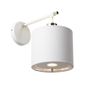 Lampa ścienna Balance 1 Light — biały i polerowany nikiel Elstead