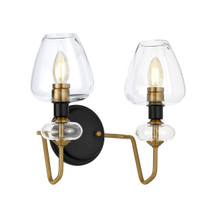 Lampa ścienna Armand 2 Light – postarzany mosiądz Elstead