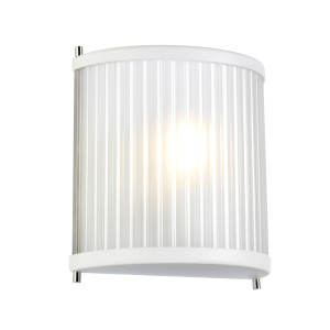 Lampa ścienna Corona 1 Light - biały polerowany nikiel Elstead