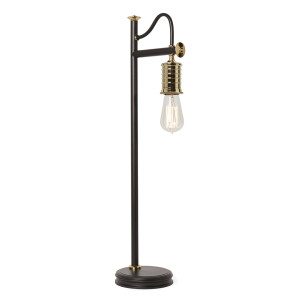 Lampa stołowa Douille 1 – czarny/polerowany mosiądz Elstead