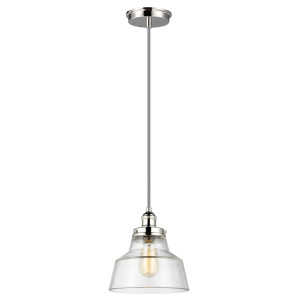 Lampa wisząca Baskin 1 - polerowany nikiel Elstead