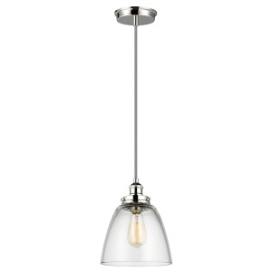 Lampa wisząca Baskin 1 - polerowany nikiel Elstead
