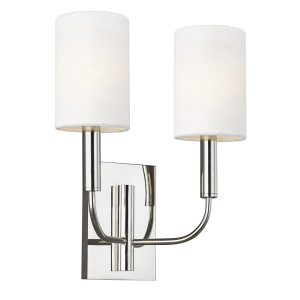 Lampa ścienna Brianna 2 Light - polerowany nikiel Elstead