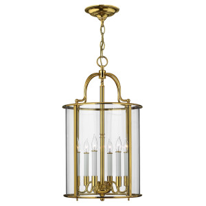 Lampa Wisząca Gentry 6 lekka duża - polerowany mosiądz Elstead