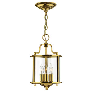 Lampa Wisząca Gentry 3 Light Mała - Polerowany Mosiądz Elstead