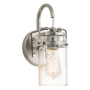 Lampa ścienna Brinley 1 Light - nikiel szczotkowany Elstead