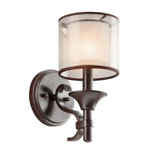 Lampa ścienna Lacey 1 Light — Mission Bronze Elstead