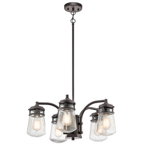 Żyrandol zewnętrzny Lyndon 5 Light — brąz architektoniczny Elstead