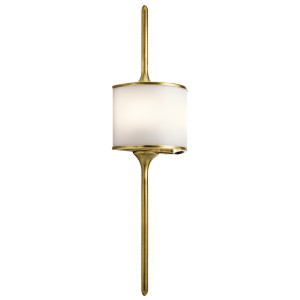 Lampa ścienna Mona 2 Light - naturalny mosiądz Elstead