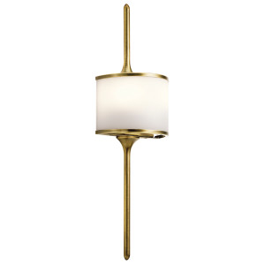 Lampa ścienna Mona 2 Light - naturalny mosiądz Elstead