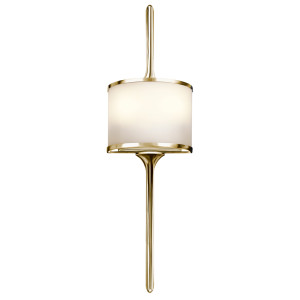 Lampa ścienna Mona 2 Light - polerowany mosiądz Elstead