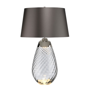Lena 2 Light duża przydymiona lampa stołowa Elstead