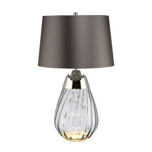 Mała przydymiona lampa stołowa Lena 2 Light Elstead