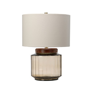 Lampa stołowa Luga - przydymiona Elstead