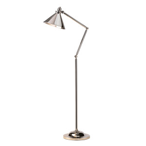 1 jasna lampa podłogowa Provence - polerowany nikiel Elstead