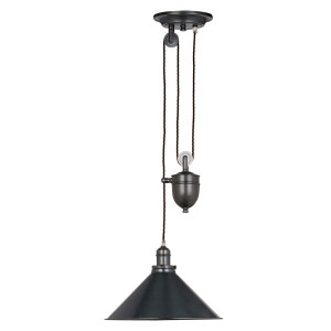 Lampa Wisząca Provence 1 Light Rise and Fall - stary brąz Elstead