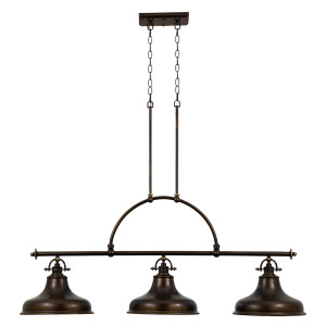 Lampa Wisząca Emery 3 Light Island Light – Palladian Bronze Elstead