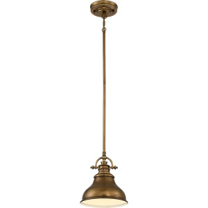 Lampa Wisząca Emery 1 Light Mini – wyblakły mosiądz Elstead