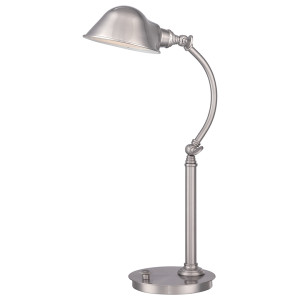 Lampa stołowa LED Thompson ze szczotkowanego niklu Elstead