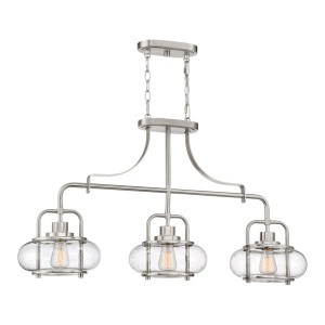 Lampa wisząca Trilogy 3 Light Island – nikiel szczotkowany Elstead