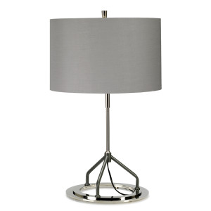 Lampa stołowa Vicenza – biały polerowany nikiel Elstead