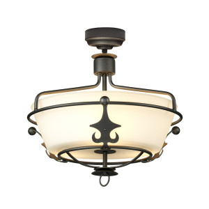 Windsor 3 Light Semi-Plush - Grafit Elstead