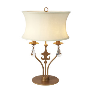 Lampa stołowa Windsor 2 Lightgt - złota patyna Elstead