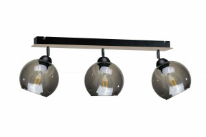 Spot 3xE27 WOOD BLACK/NATURAL